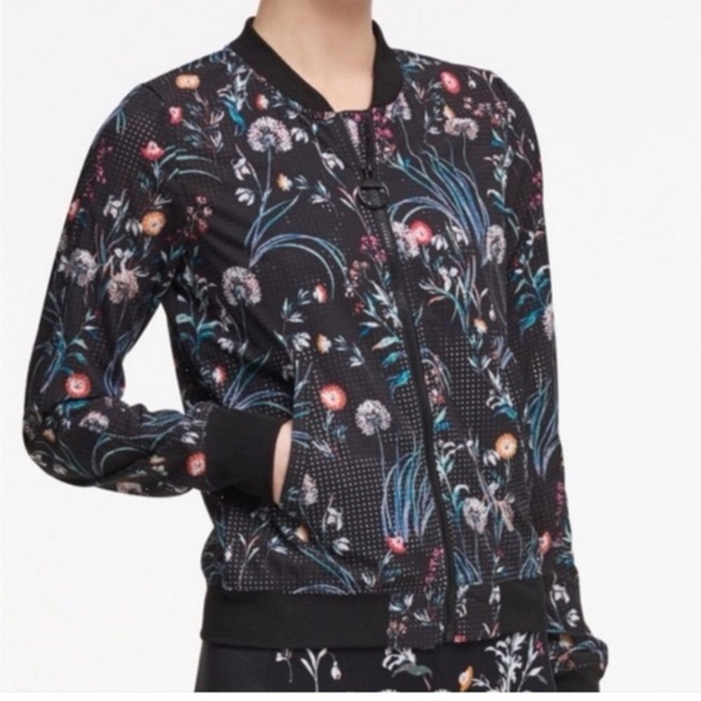 Donna Karan Active Floral Bomber Jacket